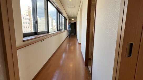 Hallway with railing