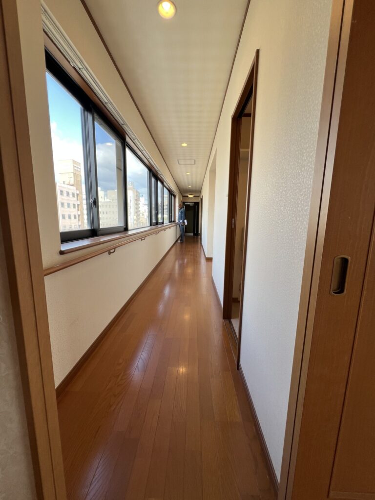 Hallway with railing