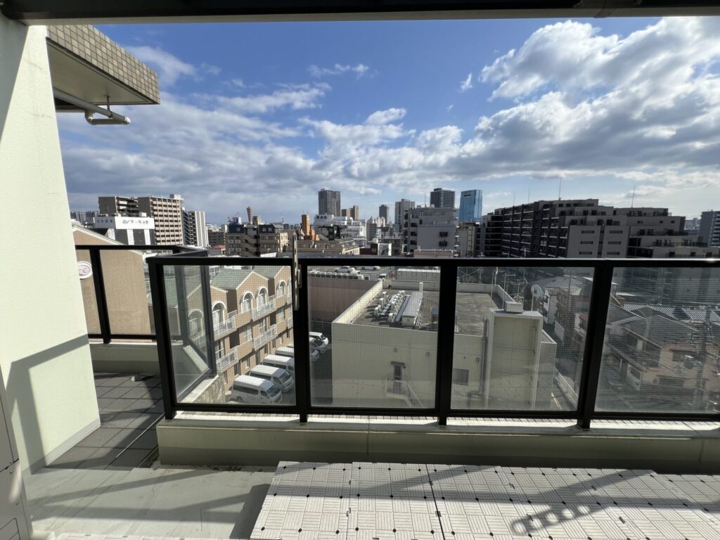 City view from the balcony