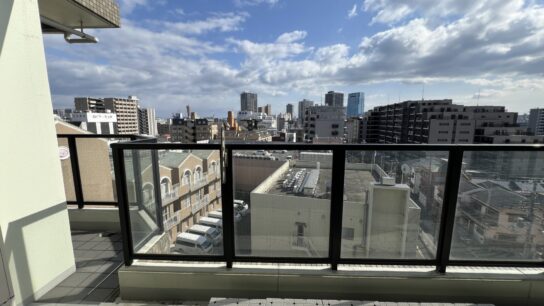 City view from the balcony