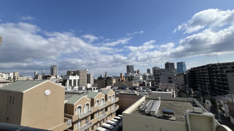 City view from the balcony